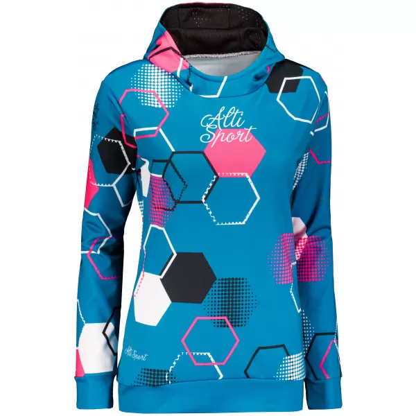  Dámská funkční mikina premium ALTISPORT VOJ/ALW037MI01 PETROELJOVÁ/RŮŽOVÁ 
