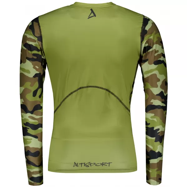  Pánské funkční kompresní tričko premium ALTISPORT VOJ/ALM038TR03 ZELENÁ/KHAKI 