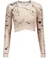Dámský funkční crop top s dlouhým rukávem premium ALTISPORT VOJ/ALW034TR04 HNĚDÁ