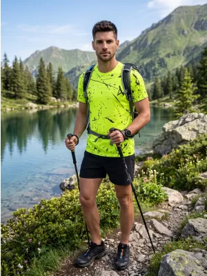 Pánské funkční tričko premium ALTISPORT VOJ/ALM034TR01 NEON-ŽLUTÁ
