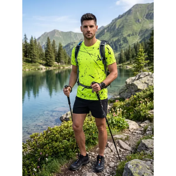  Pánské funkční tričko premium ALTISPORT VOJ/ALM034TR01 NEON-ŽLUTÁ 