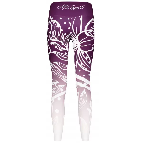  Dámské dlouhé funkční legíny premium ALTISPORT VOJ/ALW045LEG01 FIALOVÁ/BÍLÁ 