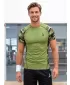 Pánské funkční kompresní tričko s krátkým rukávem premium ALTISPORT VOJ/ALM038TR04 ZELENÁ/KHAKI