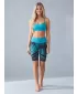 Dámské funkční legíny nad kolena premium ALTISPORT VOJ/ALW045LEG02 EMERALD/ČERNÁ