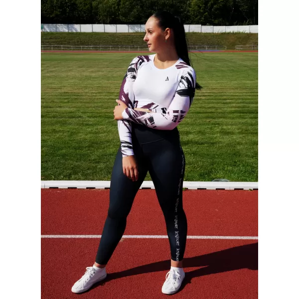  Dámský funkční crop top s dlouhým rukávem premium ALTISPORT VOJ/ALW039TR04 BÍLÁ 