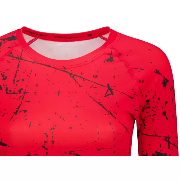  Dámský funkční crop top s dlouhým rukávem premium ALTISPORT VOJ/ALW034TR04 ČERVENÁ 