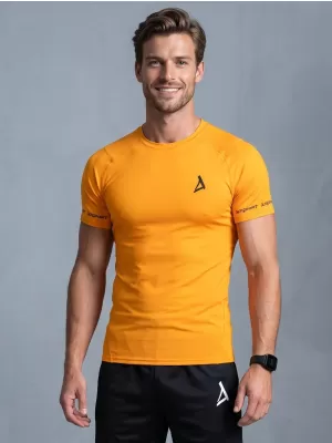 Pánské funkční kompresní tričko s krátkým rukávem premium ALTISPORT VOJ/ALM000TR04 ORANŽOVÁ