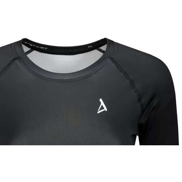  Dámský funkční crop top s dlouhým rukávem premium ALTISPORT VOJ/ALW000TR04 ČERNÁ 