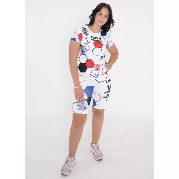  Dámské funkční legíny nad kolena premium ALTISPORT VOJ/ALW036LEG02 HEXA BÍLÁ 