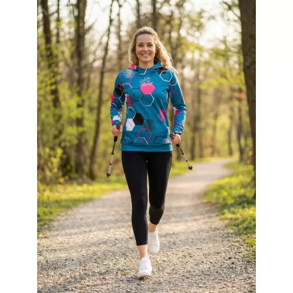  Dámská funkční mikina premium ALTISPORT VOJ/ALW037MI01 PETROELJOVÁ/RŮŽOVÁ 