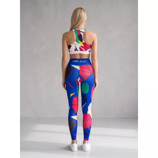  Dámské dlouhé funkční legíny premium ALTISPORT VOJ/ALW042LEG01 MODRÁ 
