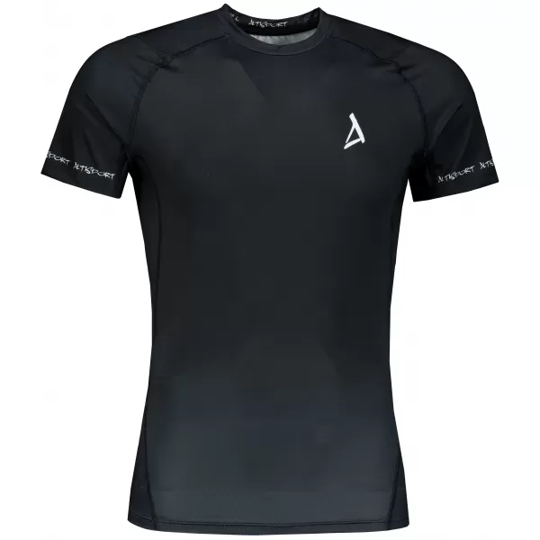  Pánské funkční kompresní tričko s krátkým rukávem premium ALTISPORT VOJ/ALM000TR04 ČERNÁ 