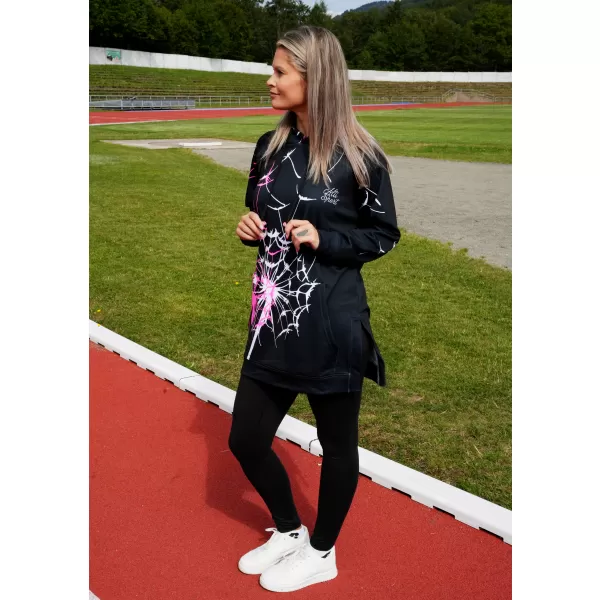  Dámská funkční mikina premium ALTISPORT VOJ/ALW035MI03 ČERNÁ/RŮŽOVÁ 