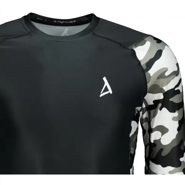  Pánské funkční kompresní tričko premium ALTISPORT VOJ/ALM038TR03 ČERNOBÍLÁ 