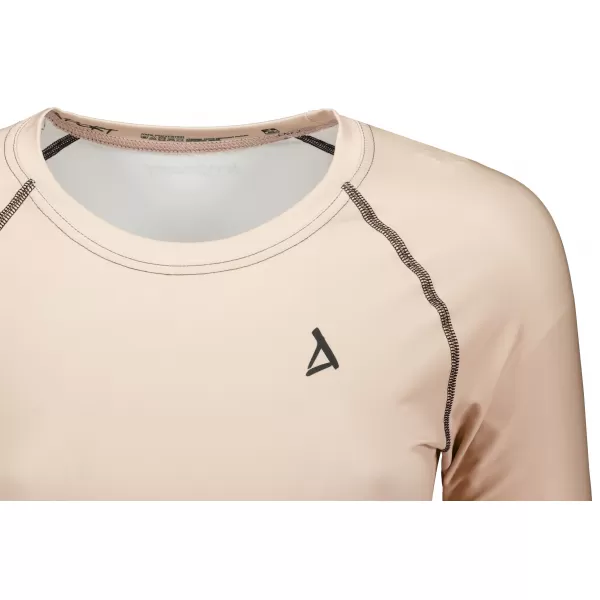  Dámský funkční crop top s dlouhým rukávem premium ALTISPORT VOJ/ALW000TR04 HNĚDÁ 