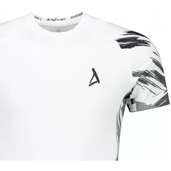 Pánské funkční kompresní tričko s krátkým rukávem premium ALTISPORT VOJ/ALM039TR04 BÍLÁ 