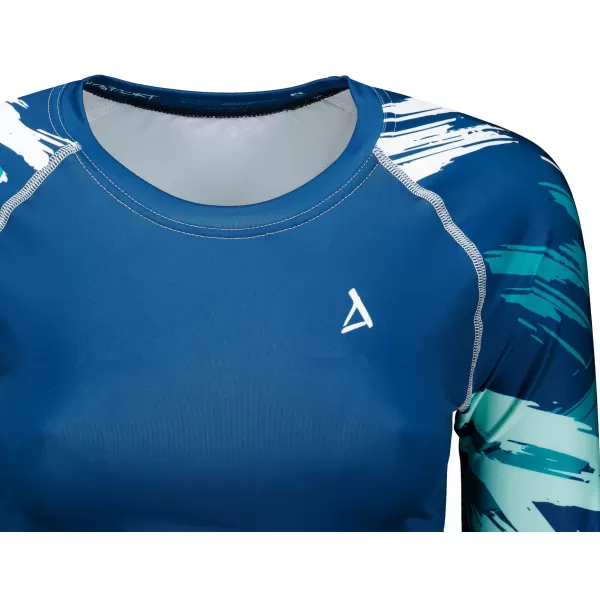  Dámský funkční crop top s dlouhým rukávem premium ALTISPORT VOJ/ALW039TR04 NAVY 