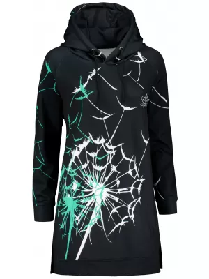 Dámská funkční mikina premium ALTISPORT VOJ/ALW035MI03 ČERNÁ/TYRKYSOVÁ