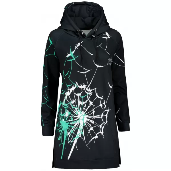  Dámská funkční mikina premium ALTISPORT VOJ/ALW035MI03 ČERNÁ/TYRKYSOVÁ 