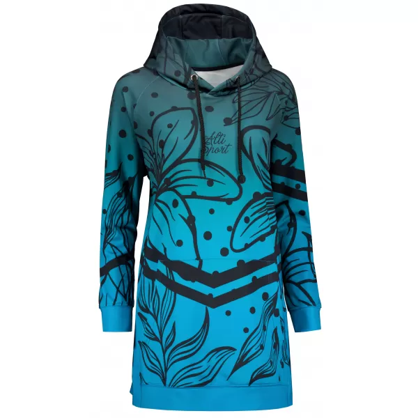  Dámská funkční mikina premium ALTISPORT VOJ/ALW045MI03 EMERALD/ČERNÁ 