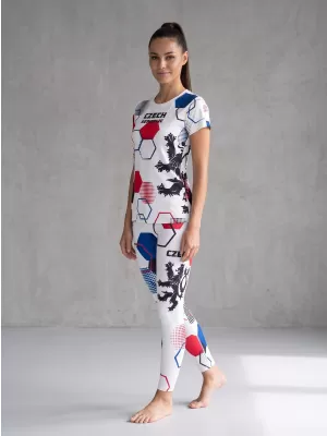 Dámské dlouhé funkční legíny premium ALTISPORT VOJ/ALW036LEG01 HEXA BÍLÁ