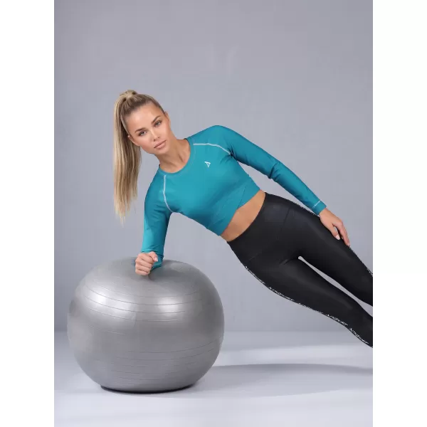  Dámský funkční crop top s dlouhým rukávem premium ALTISPORT VOJ/ALW000TR04 PETROLEJOVÁ 