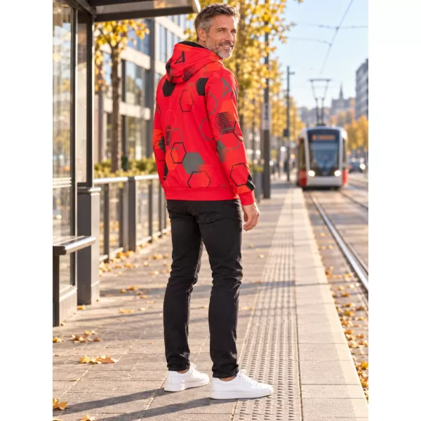  Pánská funkční mikina premium ALTISPORT VOJ/ALM037MI01 ČERVENÁ 