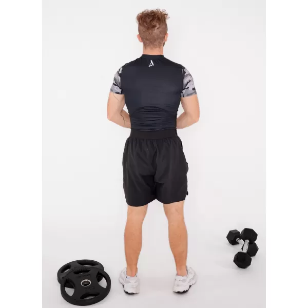  Pánské funkční kompresní tričko s krátkým rukávem premium ALTISPORT VOJ/ALM038TR04 ŠEDÁ 