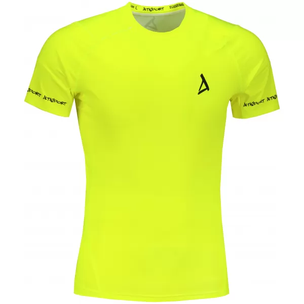  Pánské funkční kompresní tričko s krátkým rukávem premium ALTISPORT VOJ/ALM000TR04 NEON YELLOW 