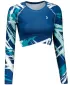 Dámský funkční crop top s dlouhým rukávem premium ALTISPORT VOJ/ALW039TR04 NAVY