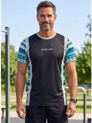 Pánské funkční tričko premium ALTISPORT VOJ/ALM043TR01 ČERNOMODRÁ