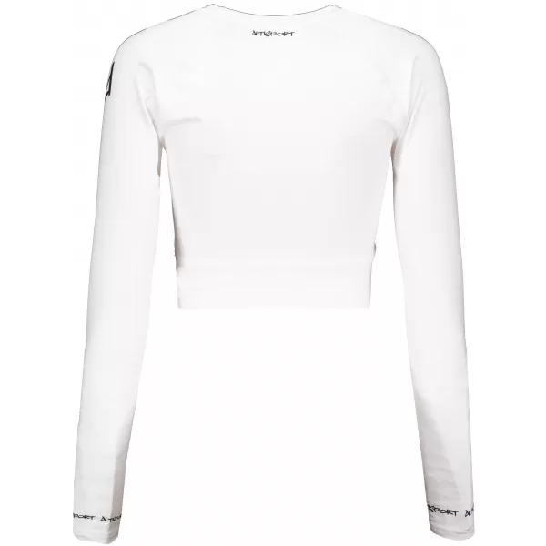  Dámský funkční crop top s dlouhým rukávem premium ALTISPORT VOJ/ALW000TR04 BÍLÁ 