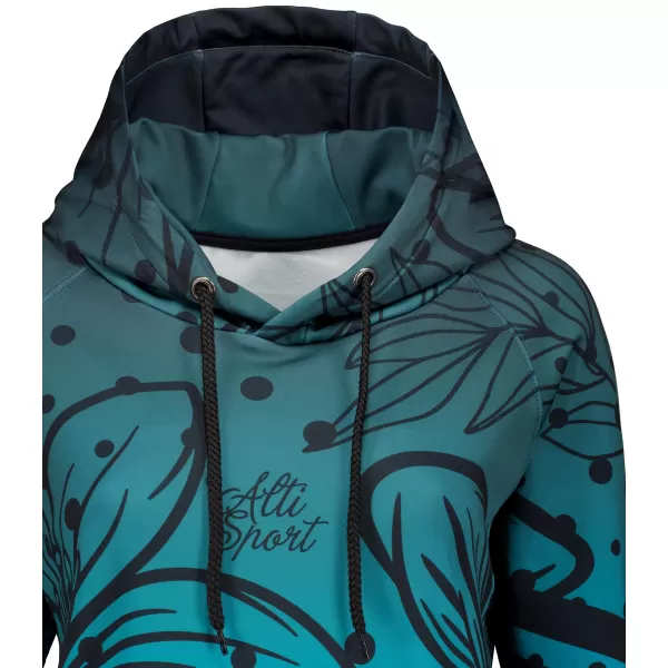  Dámská funkční mikina premium ALTISPORT VOJ/ALW045MI03 EMERALD/ČERNÁ 
