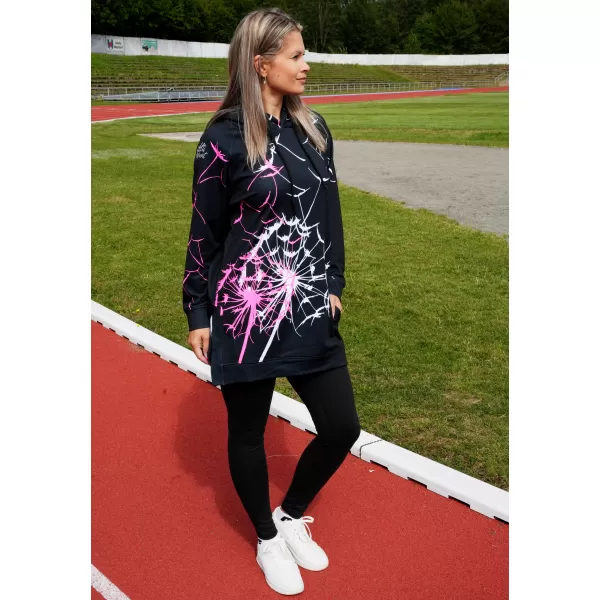  Dámská funkční mikina premium ALTISPORT VOJ/ALW035MI03 ČERNÁ/RŮŽOVÁ 