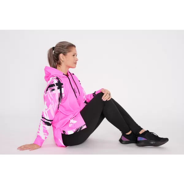  Dámská funkční prodloužená mikina premium ALTISPORT VOJ/ALW039MI03 FLUO PINK 