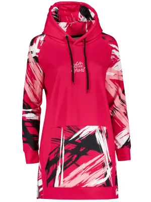 Dámská funkční prodloužená mikina premium ALTISPORT VOJ/ALW039MI03 VIVA MAGENTA
