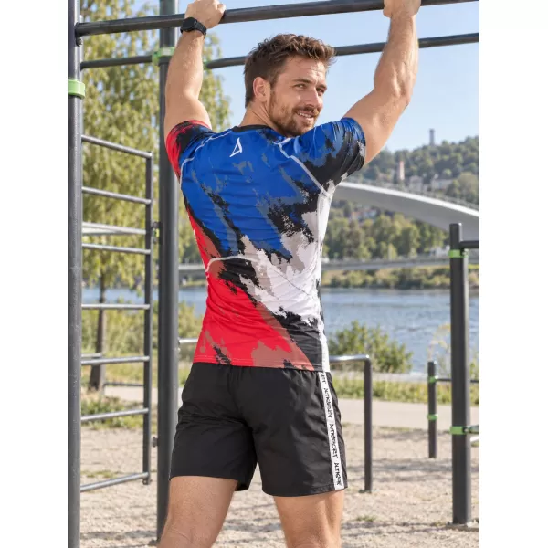  Pánské funkční kompresní triko s krátkým rukávem premium ALTISPORT VOJ/ALM036TR04 ŠMOUHY 