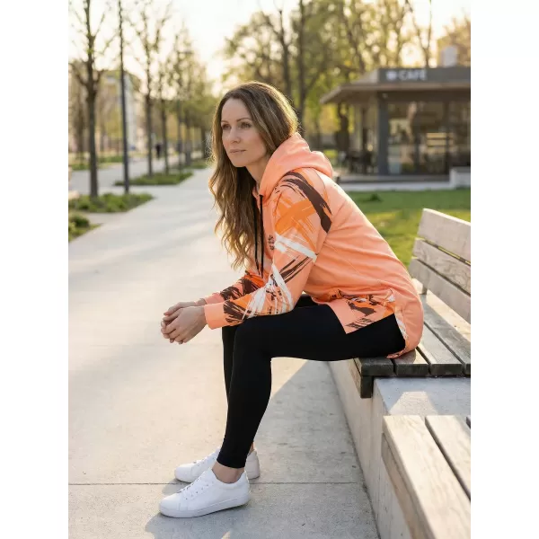  Dámská funkční prodloužená mikina premium ALTISPORT VOJ/ALW039MI03 ORANŽOVÁ 