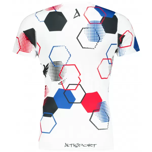  Pánské funkční kompresní triko s krátkým rukávem premium ALTISPORT VOJ/ALM036TR04 HEXA BÍLÁ 