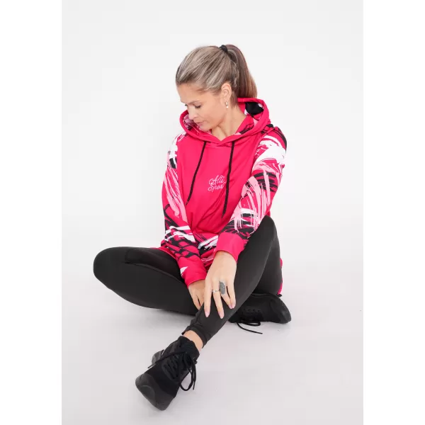  Dámská funkční prodloužená mikina premium ALTISPORT VOJ/ALW039MI03 VIVA MAGENTA 