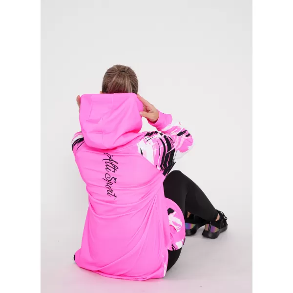  Dámská funkční prodloužená mikina premium ALTISPORT VOJ/ALW039MI03 FLUO PINK 