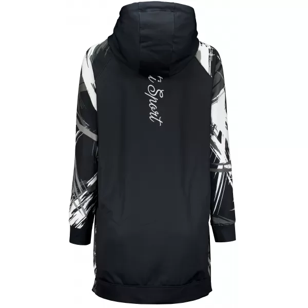  Dámská funkční prodloužená mikina premium ALTISPORT VOJ/ALW039MI03 černá/bílá 