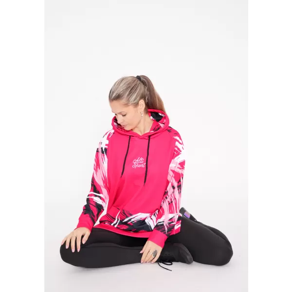  Dámská funkční prodloužená mikina premium ALTISPORT VOJ/ALW039MI03 VIVA MAGENTA 