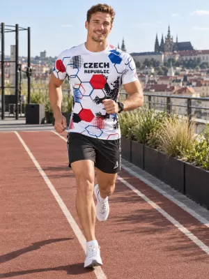 Pánské funkční kompresní triko s krátkým rukávem premium ALTISPORT VOJ/ALM036TR04 HEXA BÍLÁ