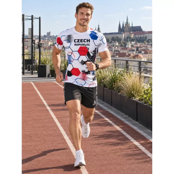  Pánské funkční kompresní triko s krátkým rukávem premium ALTISPORT VOJ/ALM036TR04 HEXA BÍLÁ 