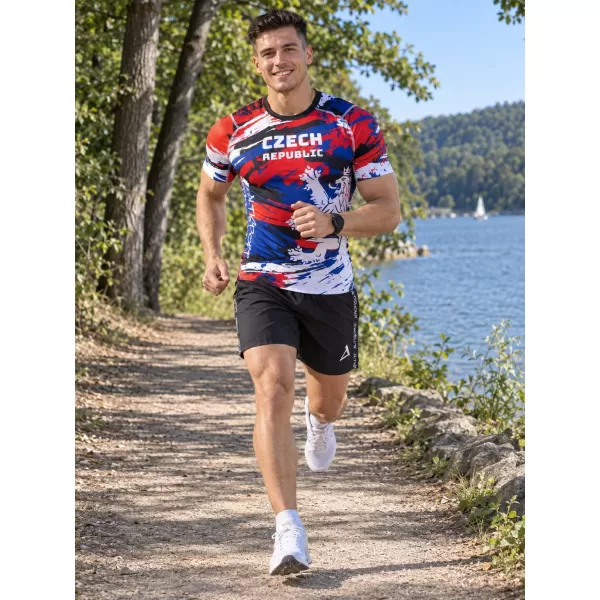  Pánské funkční kompresní triko s krátkým rukávem premium ALTISPORT VOJ/ALM036TR04 CZECH 