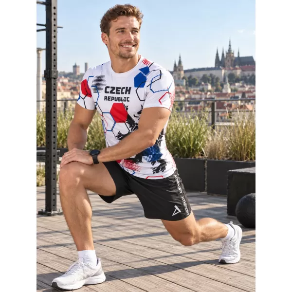 Pánské funkční kompresní triko s krátkým rukávem premium ALTISPORT VOJ/ALM036TR04 HEXA BÍLÁ 