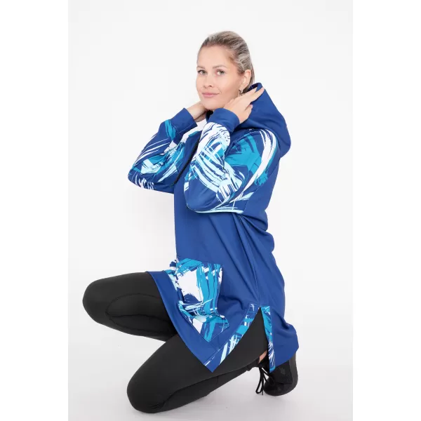  Dámská funkční prodloužená mikina premium ALTISPORT VOJ/ALW039MI03 navy 