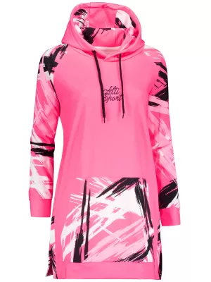 Dámská funkční prodloužená mikina premium ALTISPORT VOJ/ALW039MI03 FLUO PINK