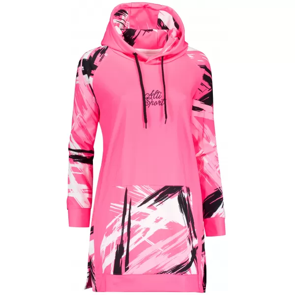  Dámská funkční prodloužená mikina premium ALTISPORT VOJ/ALW039MI03 FLUO PINK 